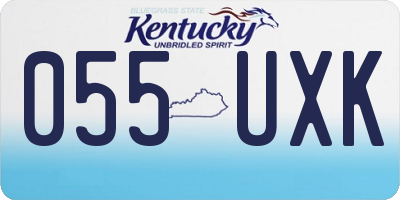 KY license plate 055UXK