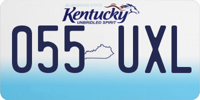 KY license plate 055UXL