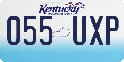 KY license plate 055UXP