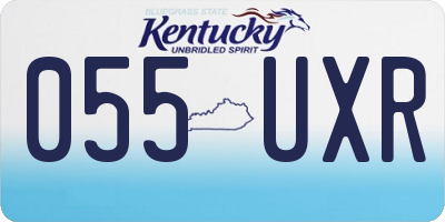 KY license plate 055UXR
