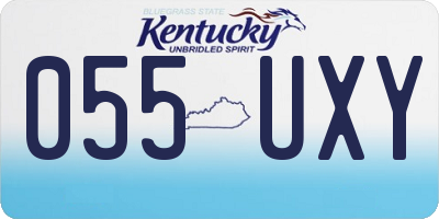 KY license plate 055UXY
