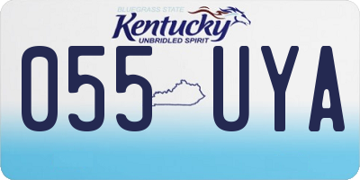 KY license plate 055UYA