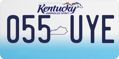 KY license plate 055UYE