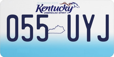 KY license plate 055UYJ