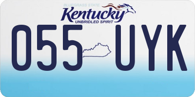 KY license plate 055UYK