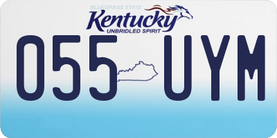 KY license plate 055UYM