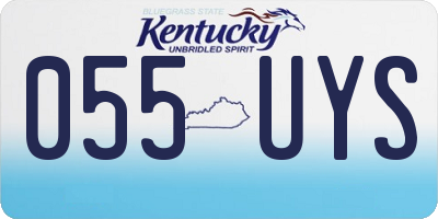 KY license plate 055UYS