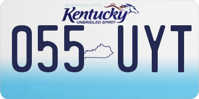 KY license plate 055UYT