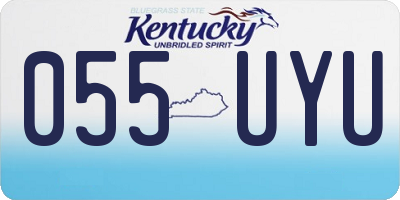 KY license plate 055UYU
