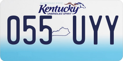 KY license plate 055UYY