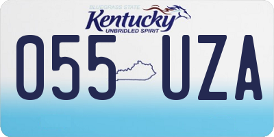 KY license plate 055UZA