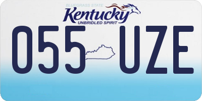 KY license plate 055UZE
