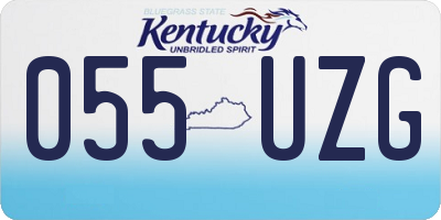 KY license plate 055UZG