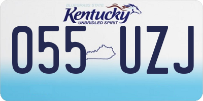 KY license plate 055UZJ