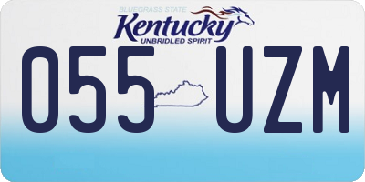 KY license plate 055UZM