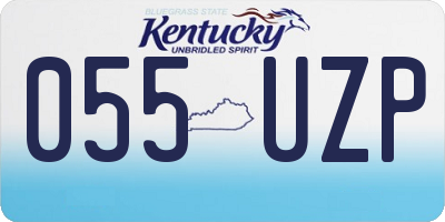KY license plate 055UZP