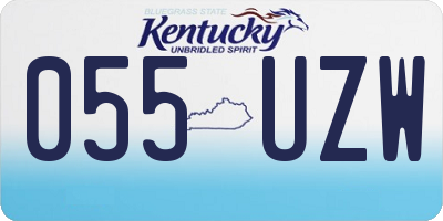 KY license plate 055UZW