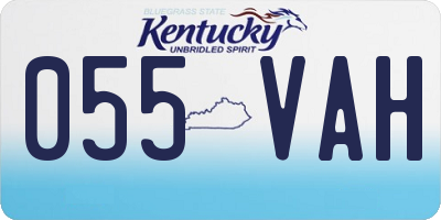 KY license plate 055VAH