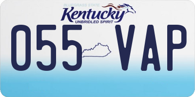 KY license plate 055VAP