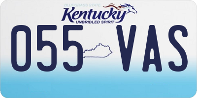 KY license plate 055VAS