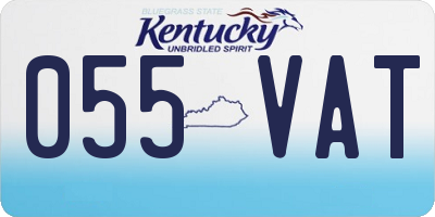 KY license plate 055VAT