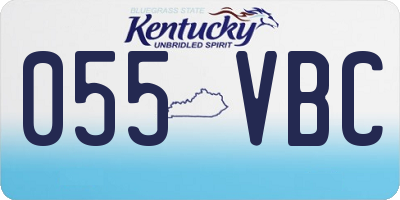 KY license plate 055VBC