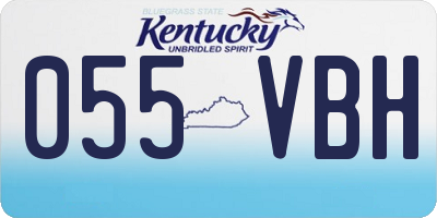 KY license plate 055VBH