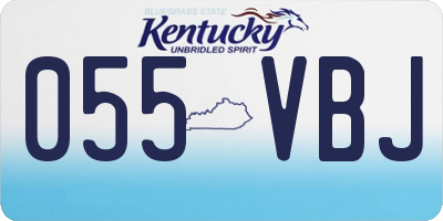 KY license plate 055VBJ