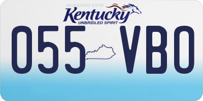 KY license plate 055VBO