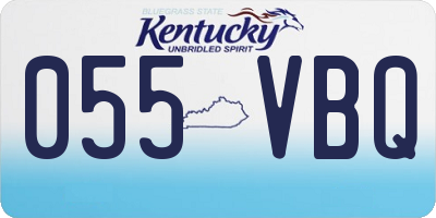 KY license plate 055VBQ
