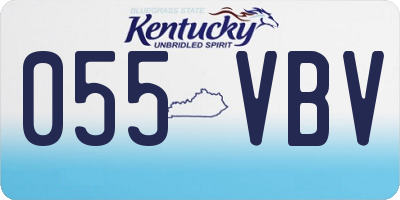 KY license plate 055VBV