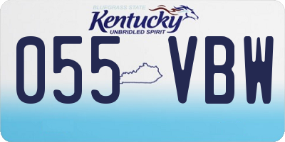 KY license plate 055VBW