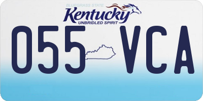 KY license plate 055VCA