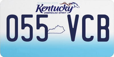 KY license plate 055VCB