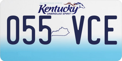KY license plate 055VCE