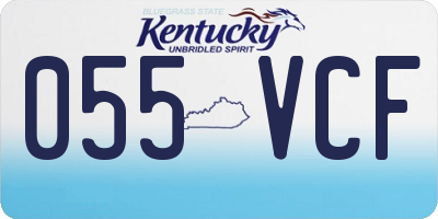 KY license plate 055VCF