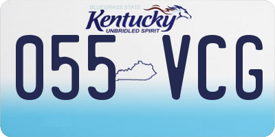 KY license plate 055VCG