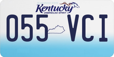 KY license plate 055VCI