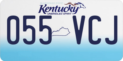 KY license plate 055VCJ