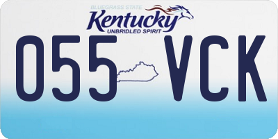 KY license plate 055VCK