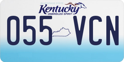 KY license plate 055VCN