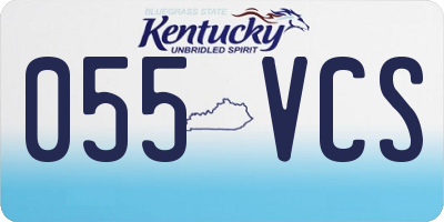 KY license plate 055VCS