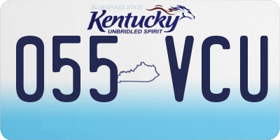 KY license plate 055VCU