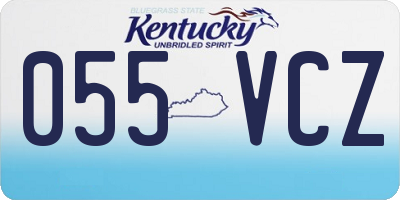 KY license plate 055VCZ
