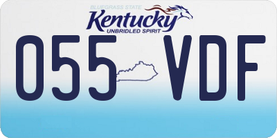 KY license plate 055VDF