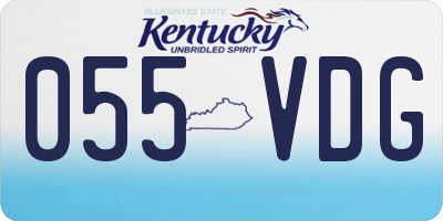 KY license plate 055VDG