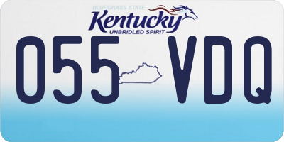 KY license plate 055VDQ