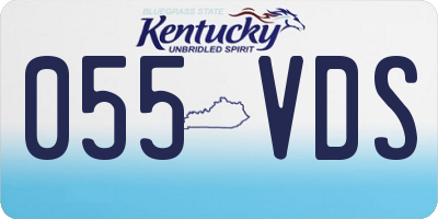 KY license plate 055VDS