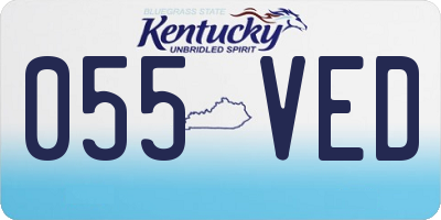 KY license plate 055VED