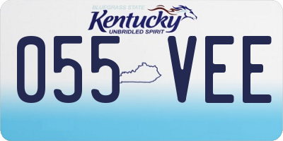 KY license plate 055VEE